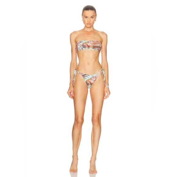 SKIMS Other - Skims X Roberto Cavalli Designer Collab Dipped Tie Bikini Bottoms Fagianella NWT